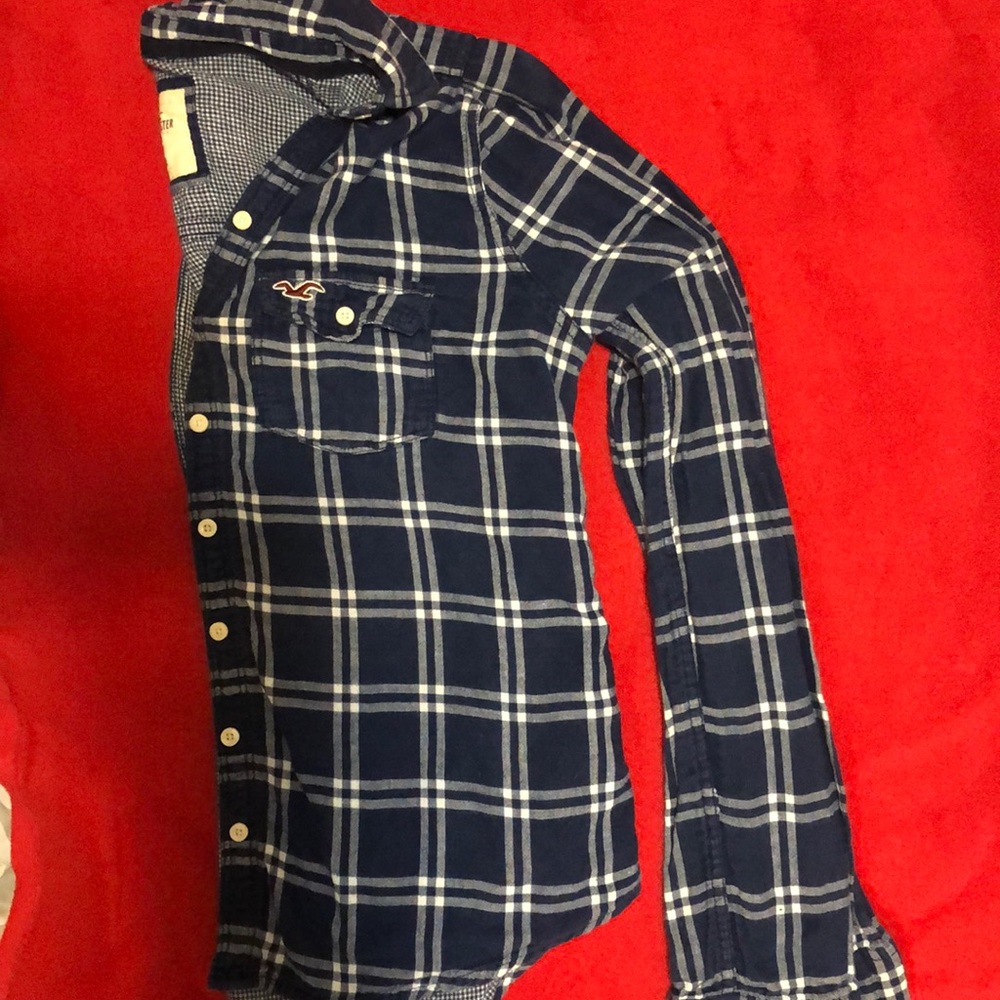 Blue and white flannel